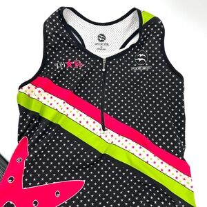 Zoot Tri Fe Triathlon Top Sleeveless Tank Star Print Athletic Womens XL